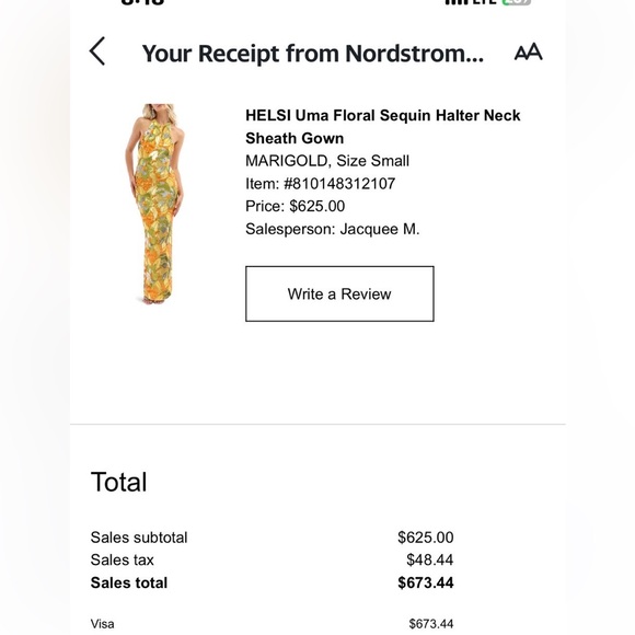 HELSI Uma floral sequin halter - Picture 6 of 6